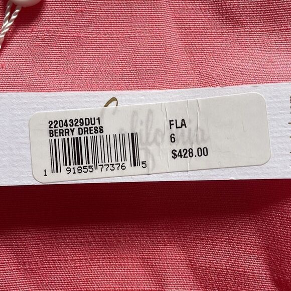 Trina Turk Ruffle Hem Berry Dress NWT - Picture 3 of 6